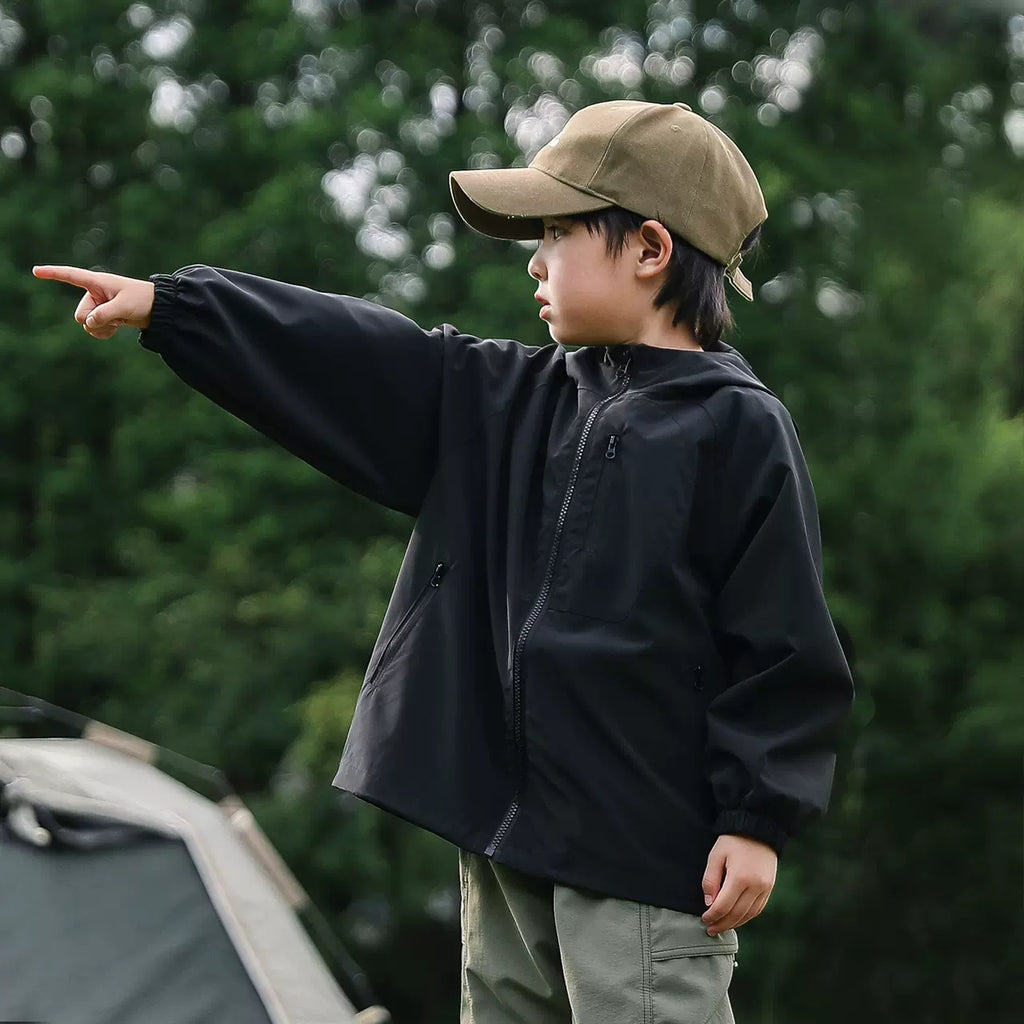 Veste d'extérieur à capuche pour enfants plus âgés