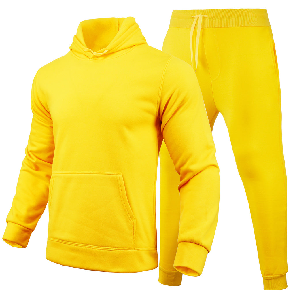 Slim-fit Ensemble de hoodie de couleur solide Urban Casual