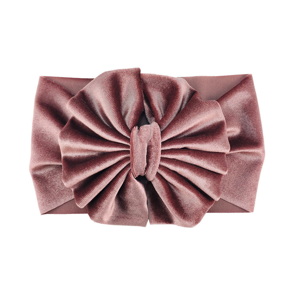 Haut bandeau surdimensionné Gold Velvet Bow