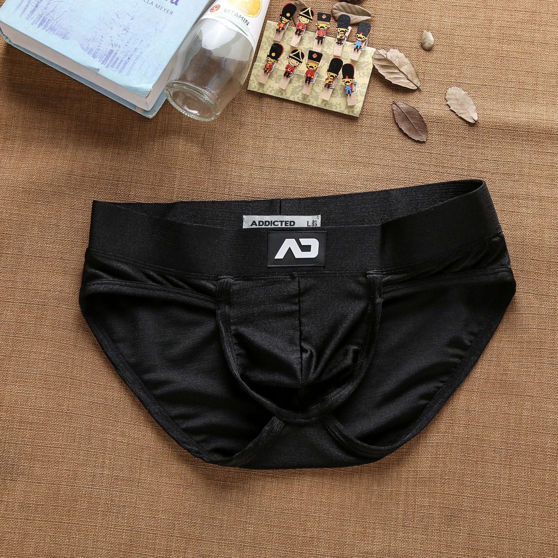 Slips brossé en nylon à faible taille pour hommes