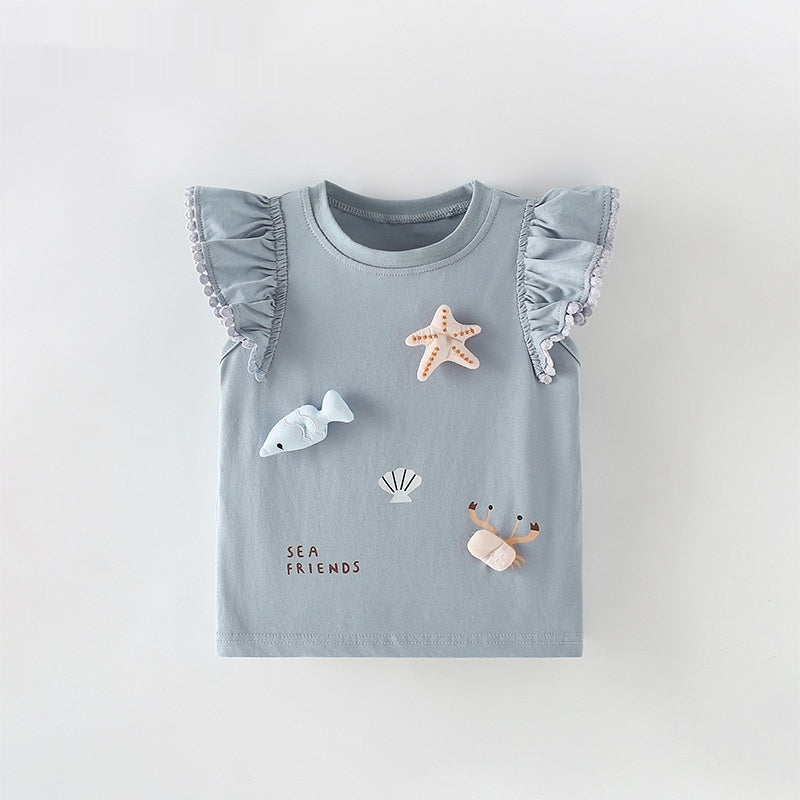 T-shirt fille Été Arrivée Top