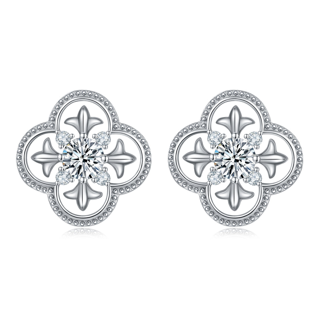 S925 Sterling Silver Clover Earrings