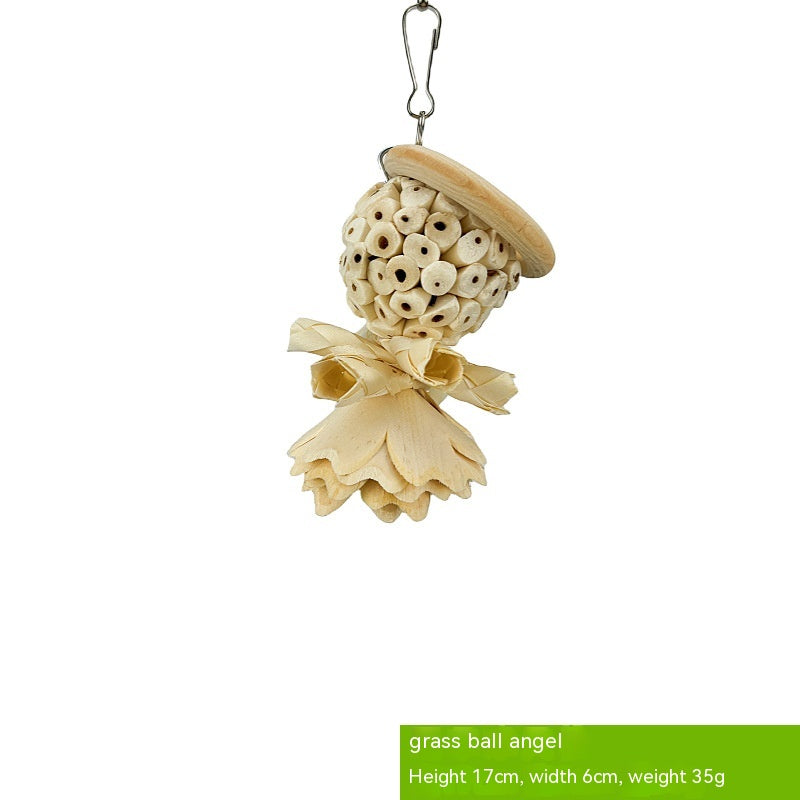 Jouet de broyage naturel pour perroquet