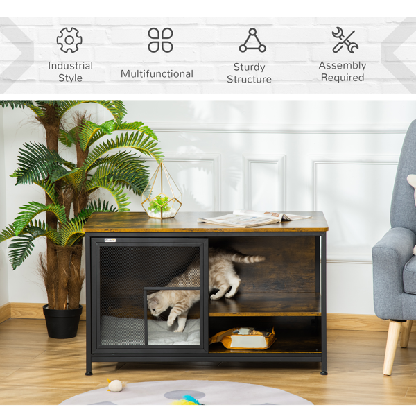 Maison de chat en bois