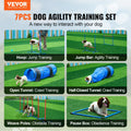 Équipement d'entraînement sur l'agilité des chiens 7 PCS Set W/ Hurdles 2 tunnels Jump Ring