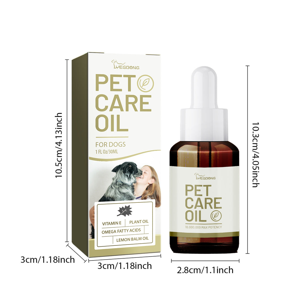 Huile de soin pour chien avec acide gras de baume de citron