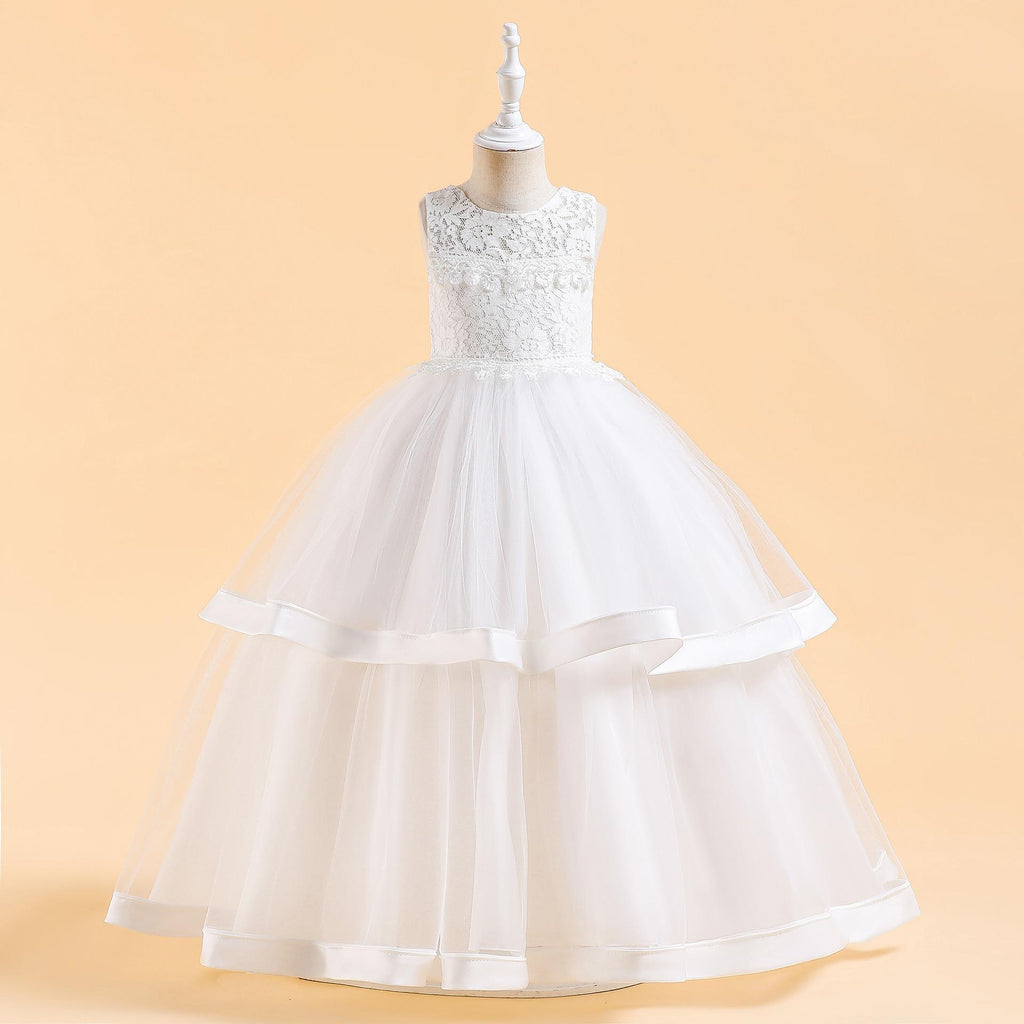 Robe de princesse longue couleur pour petites filles