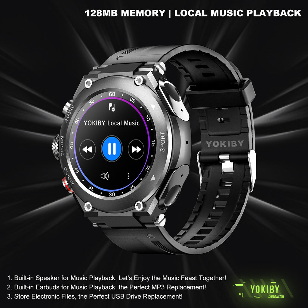 Smart Watch Casque Bluetooth Trois en un Call Music Heart Rate Sports Watch