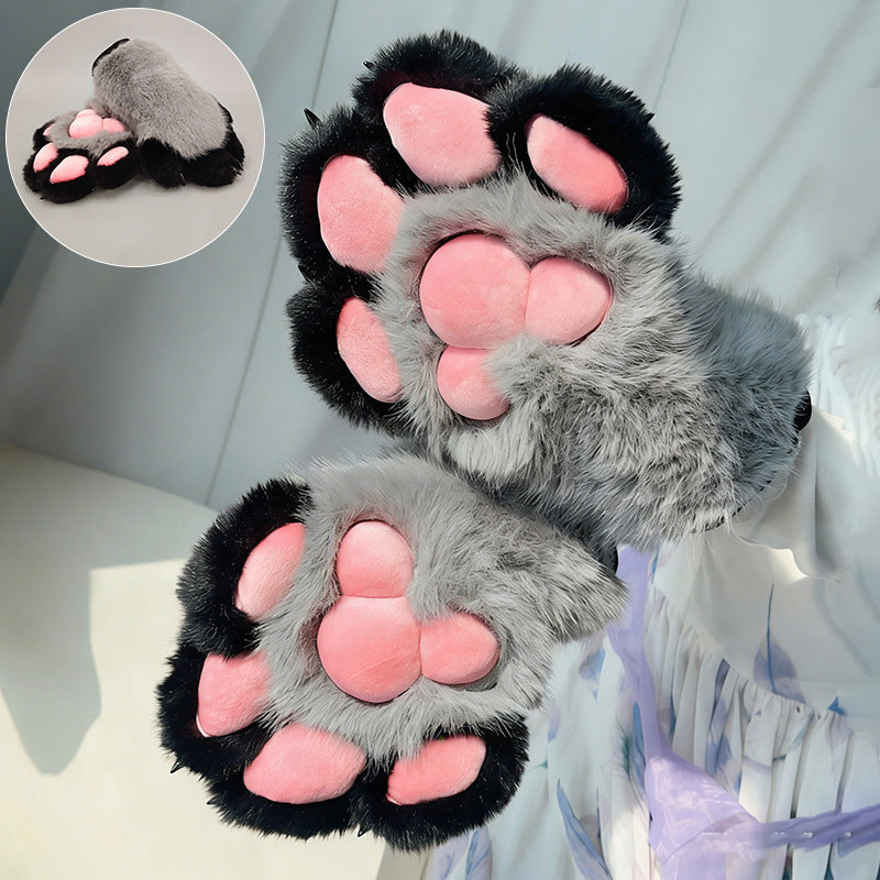 Japanese-style canine fur gloves