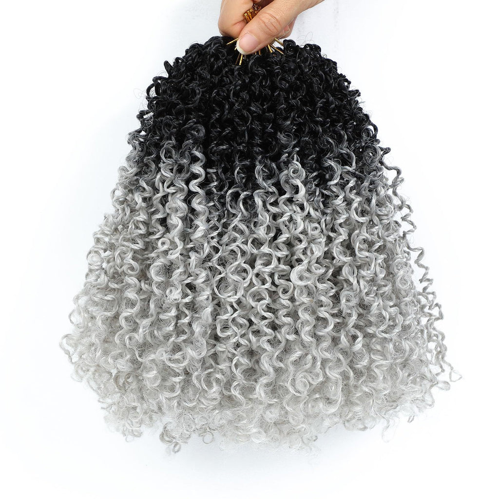 Perruque synthétique en fibre8 pouces24 brinsCrachated Small CurlsIrrégulier style