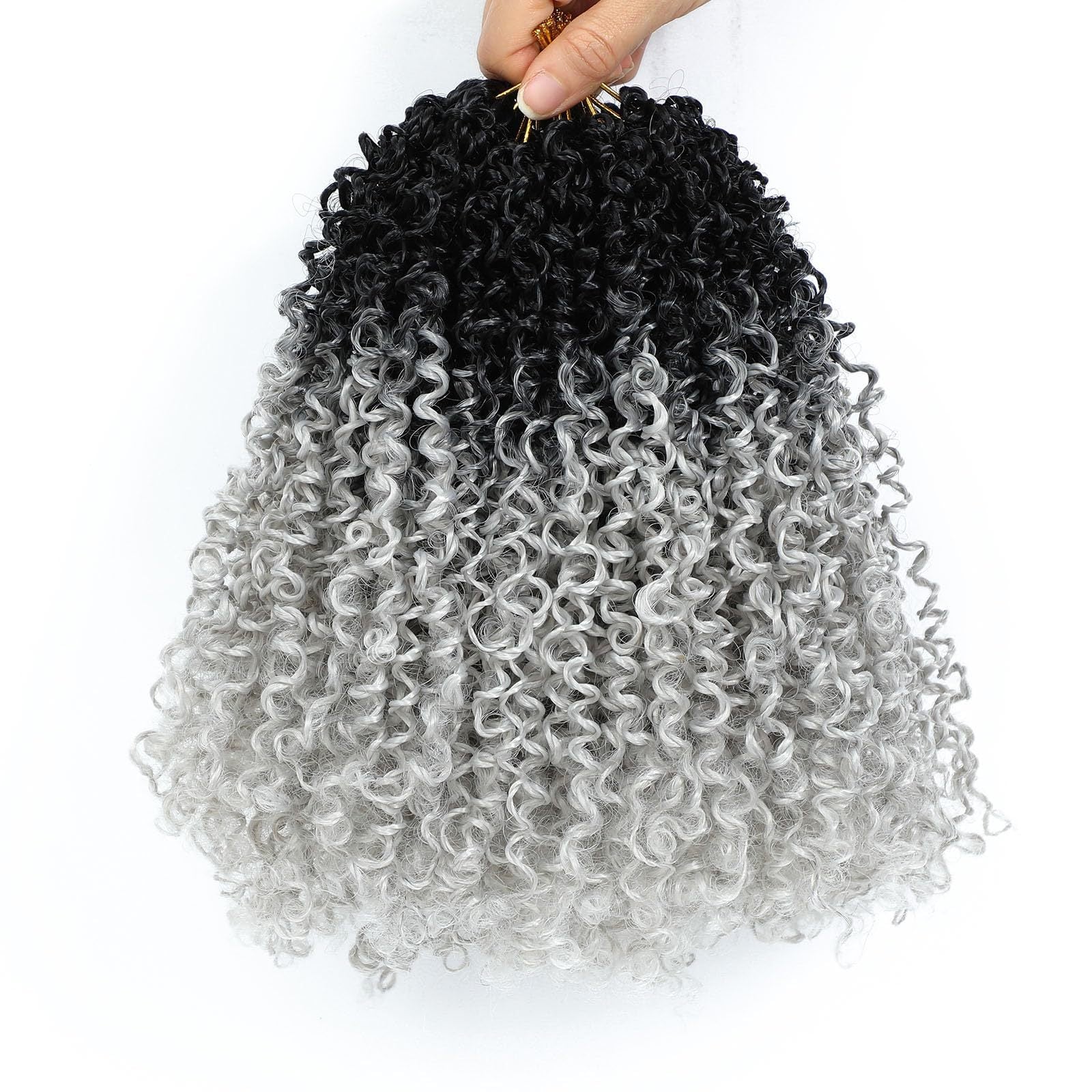 Perruque synthétique en fibre8 pouces24 brinsCrachated Small CurlsIrrégulier style