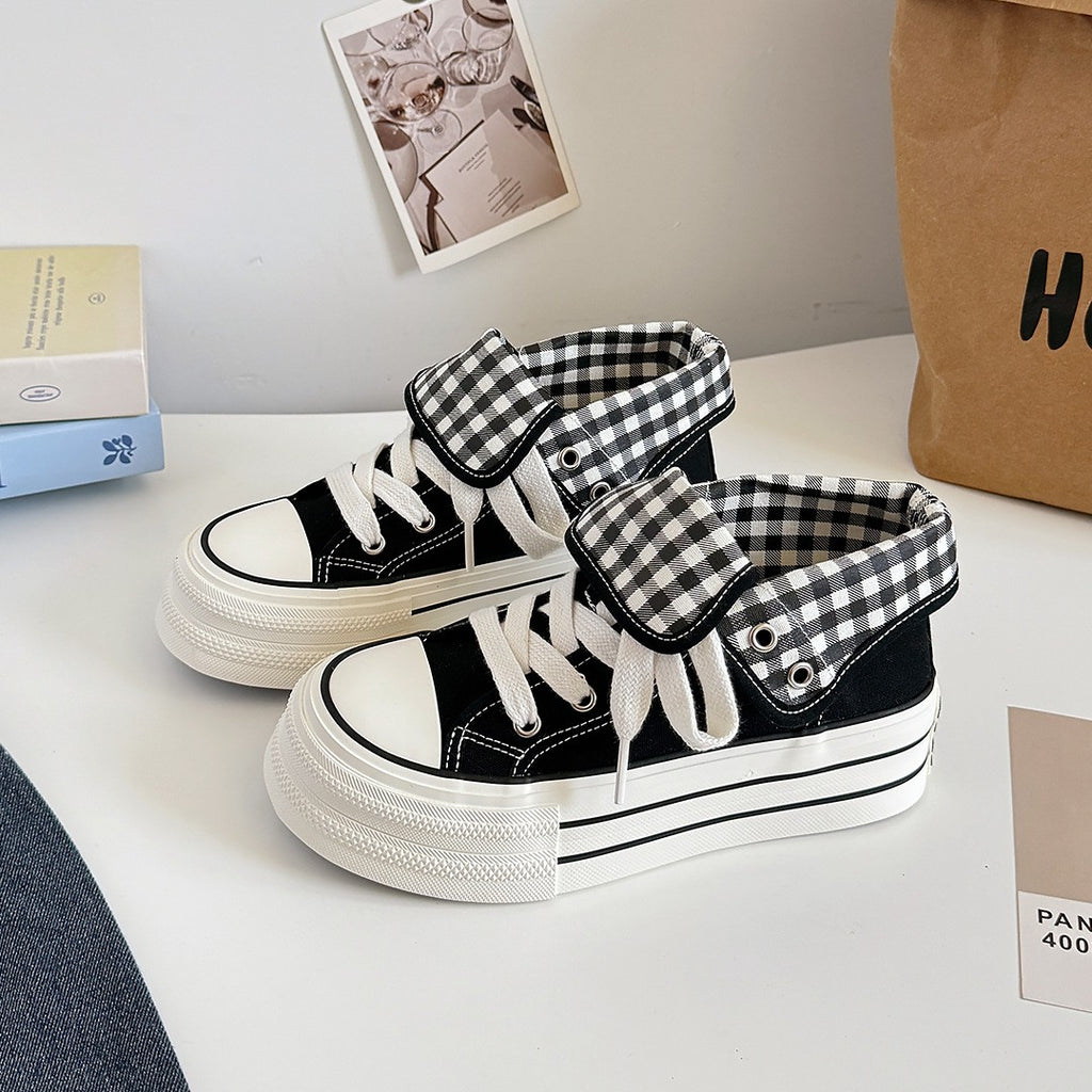 Chaussures en toile pour femmes de style coréen