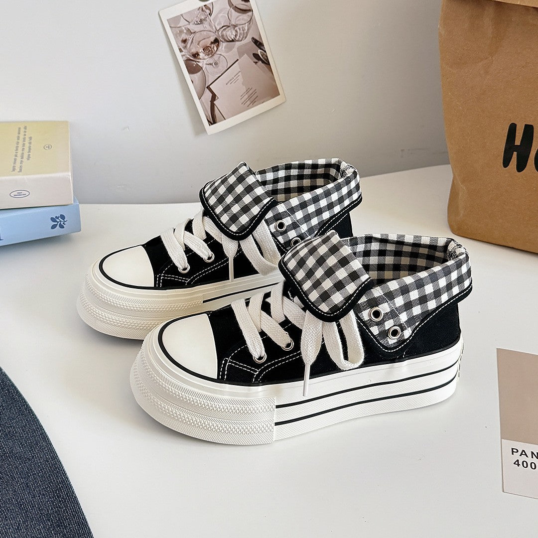 Chaussures en toile pour femmes de style coréen