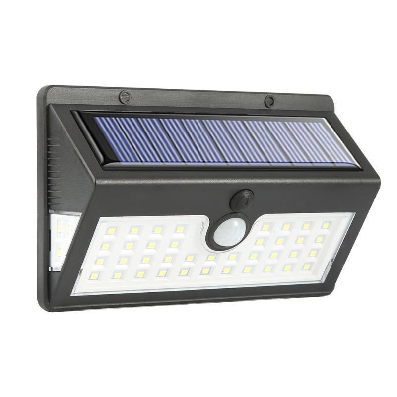 Three-sided luminous solar motion sensor wall light