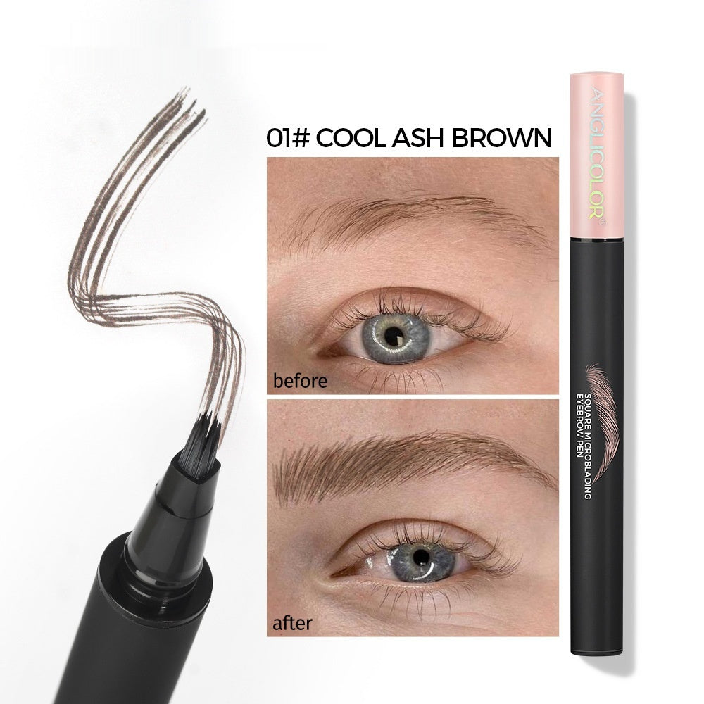 Crayon à sourcils liquides multi-fourches Sourcils sauvages Étanche Et à l'épreuve de la sueur