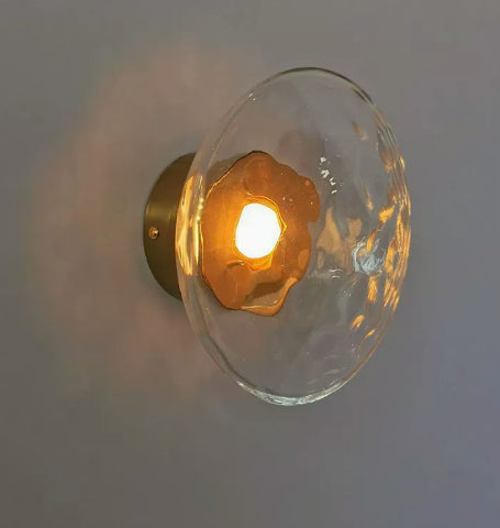 Mur en verre Sconce Fond Lumière murale