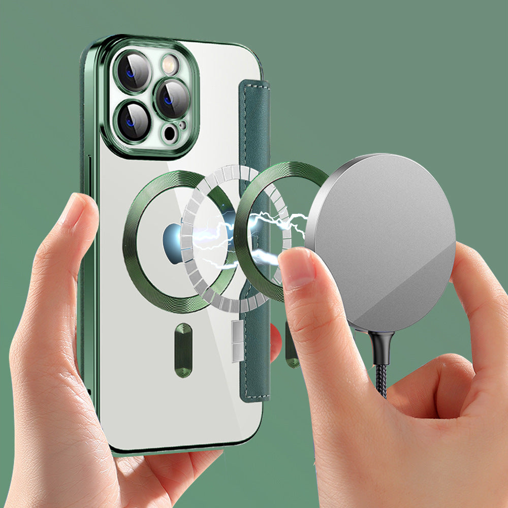 Carte magnétique Chargeur sans fil Wallet Téléphone Case