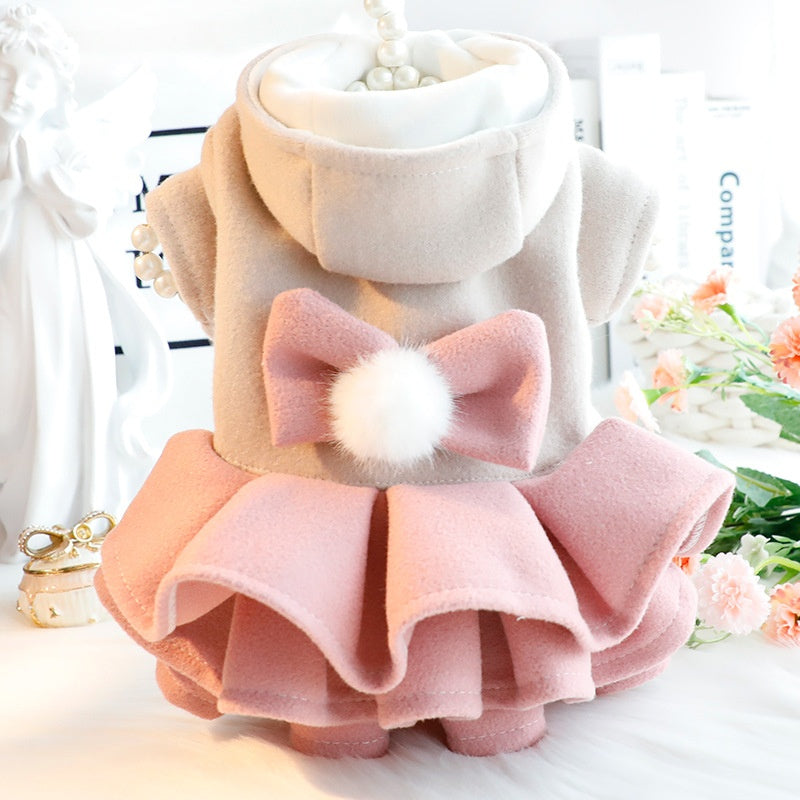 Vêtements de chien Automne et hiver Style épais Cat Princesse