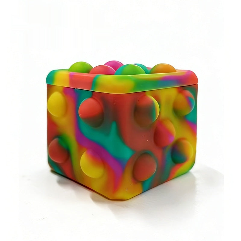 Slow-rebound 3D Stress-relief Square Dice Silicone Bubble Ball