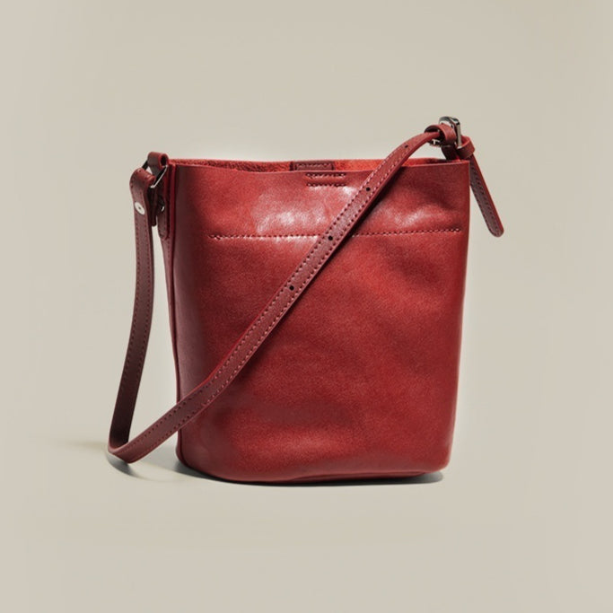 Sac à seau en cuir tannées aux légumes