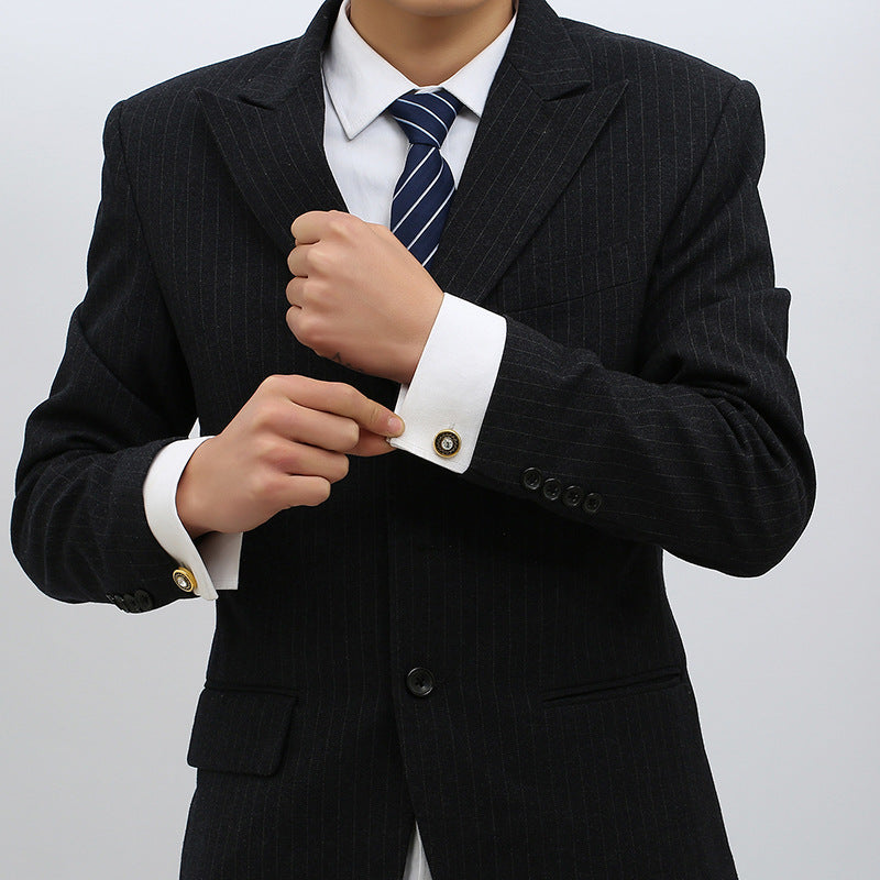 Rond Or Français Style Men's Business Cufflinks