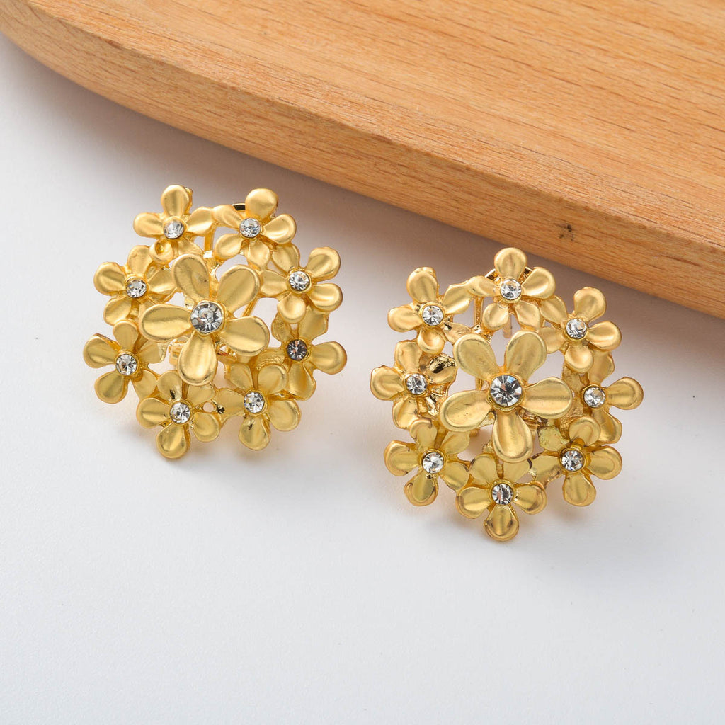 Bijoux Floral tendance européen et américain orné de diamants