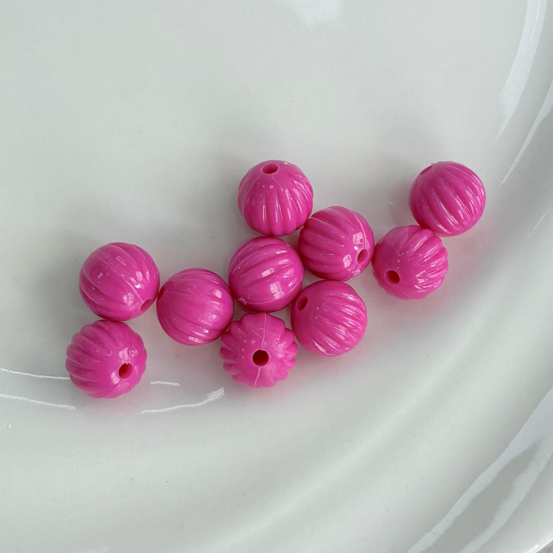 Perles acryliques à citrouille de 10 mm