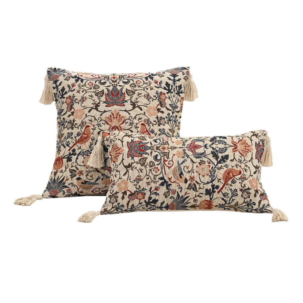 Revêtement d'oreiller retro Jacquard