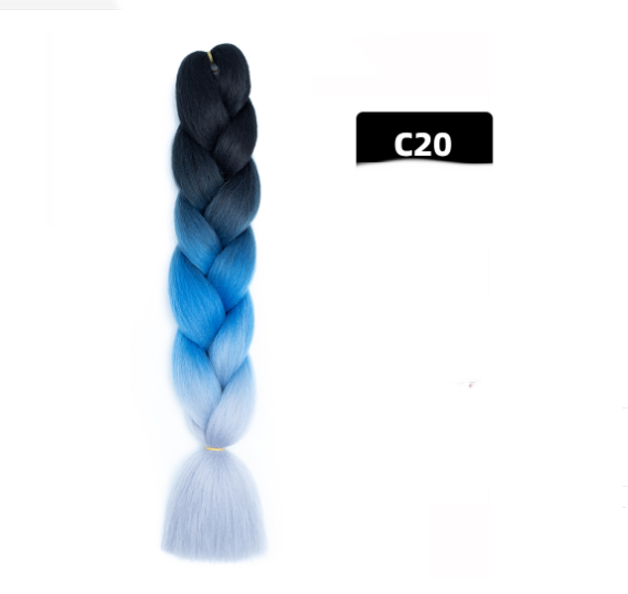 Couleur Big Braid African Chemical Fibre Gradient en soie haute température