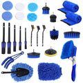 Kit de brosse de détail de voiture 26Pcs extérieur Kit de nettoyage intérieur de voiture