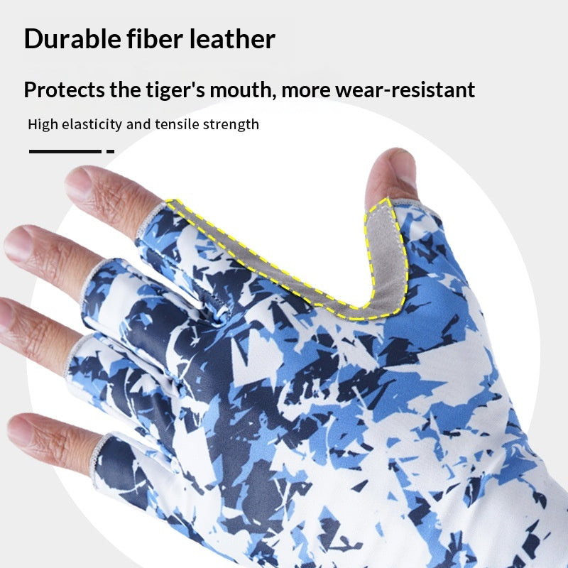 Gants de pêche d'été Sun-Protective Ice-Silk