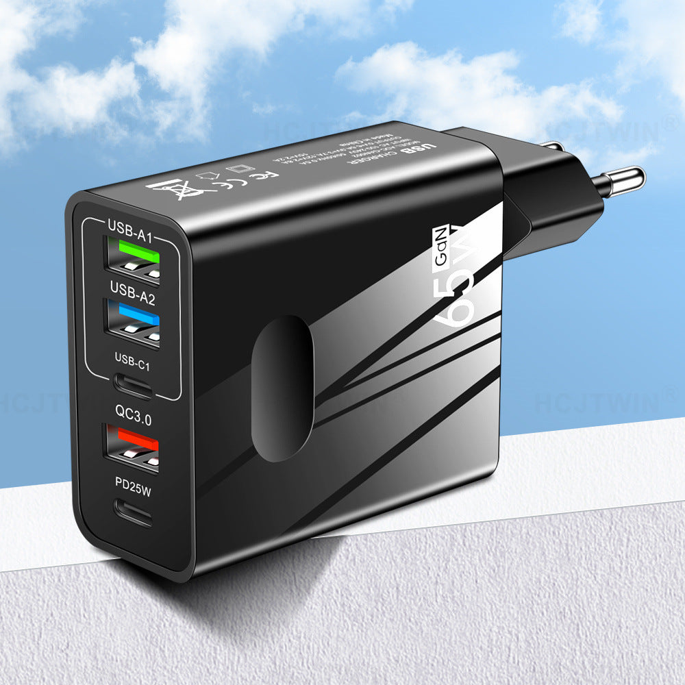 Chargement rapide Chargeur de téléphone mobile Type-c PD Trois USB Multi-port prise de voyage