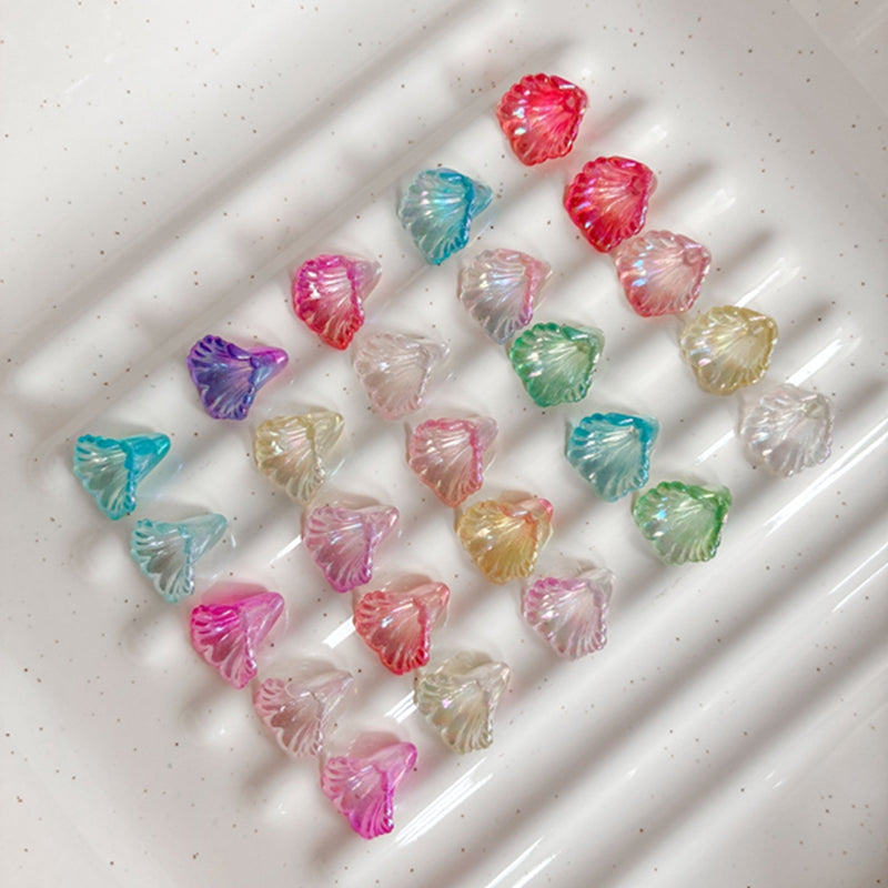 Graduent Iridescent Trumpet Fleurs perles acryliques