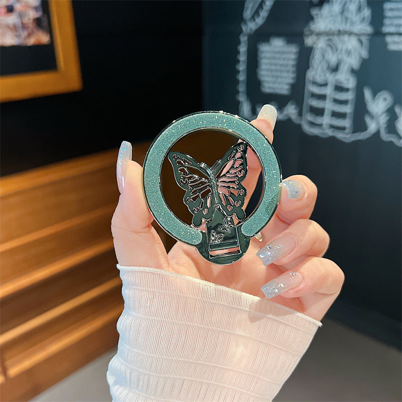 Glitter Butterfly Phone Case Retour Sticky Lazy Bracket