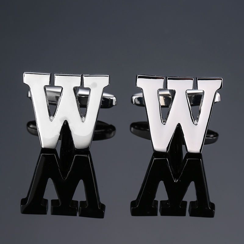 Men's French Anglais Letter Cufflinks