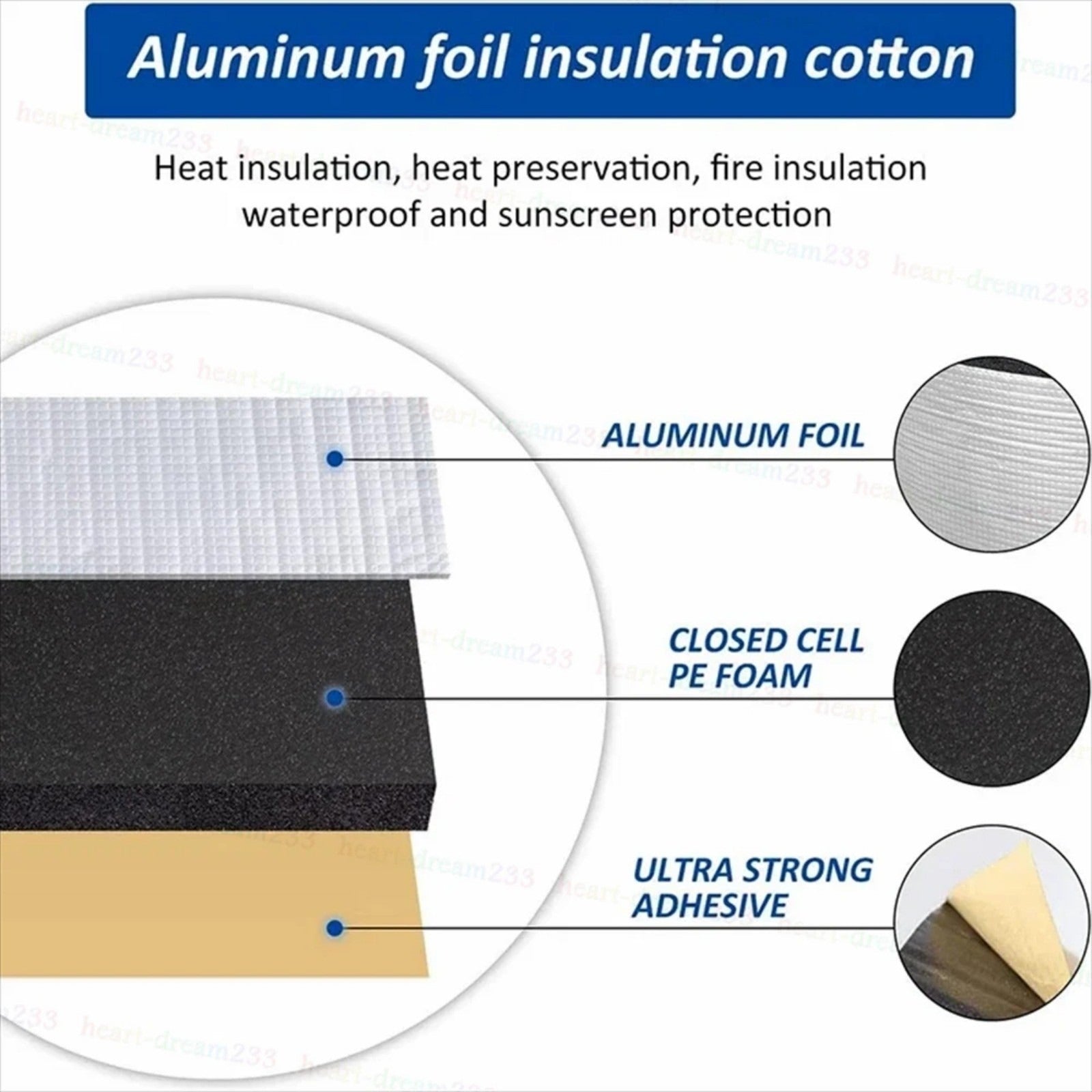 4M&10M Tapis auto-adhésif d'isolation de voiture--Protection du son