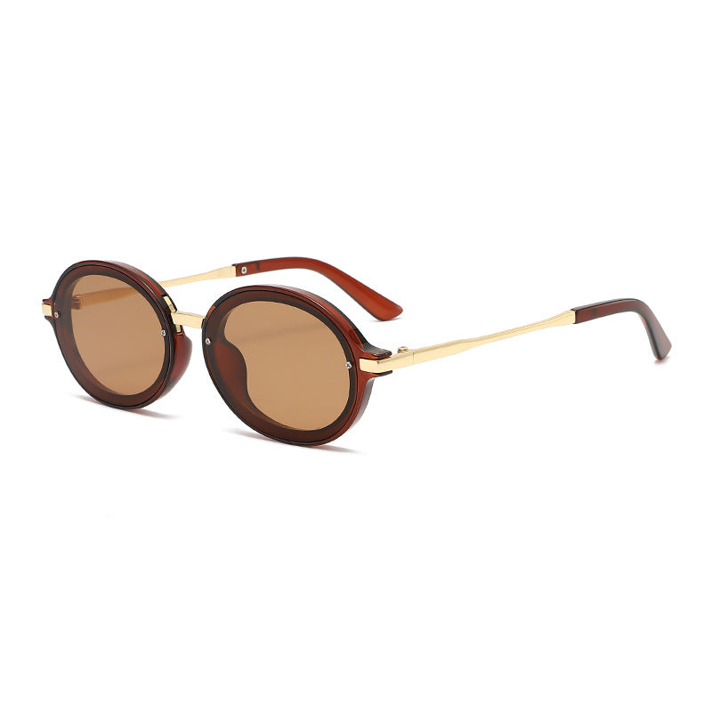 3626 Cadre ovale Lunettes de soleil rondes en métal Pc Commerce électronique Commerce extérieur Amazon Uv400 Mode
