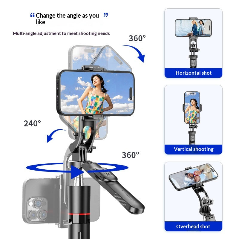 Stabilized extensible Selfie Stick avec Bluetooth Remote pour les photos et le streaming en direct