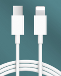 PD cordon de charge rapide-L+C port-blanc-longueur 1m-TPE+ cuivre-1 pièce