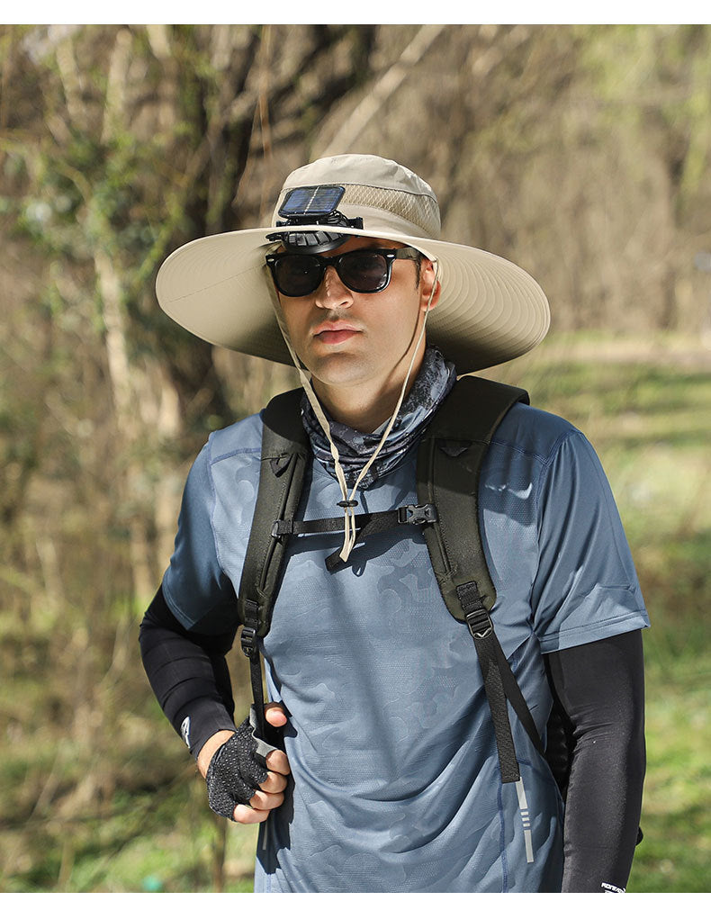 Long Endurance Lithium Battery Fan Solar Charging Wind Sun Protection Hat