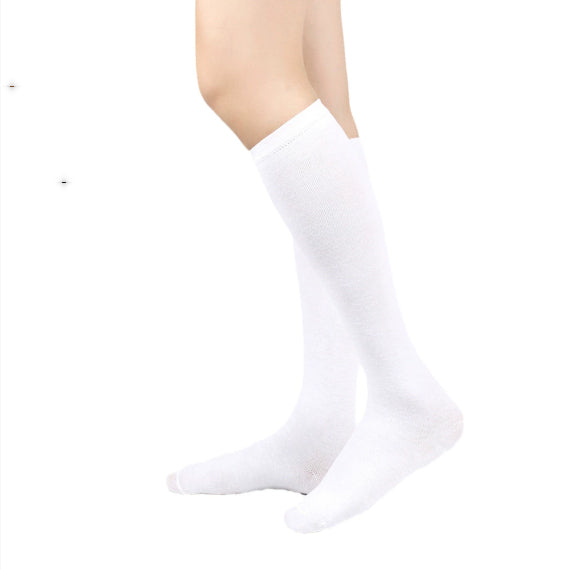 Chaussettes en coton noir Longueur du genou