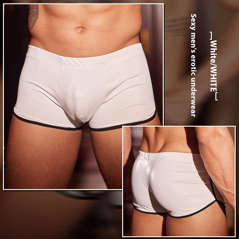 Slips de boxeur pour hommes Cuir Tendance sexy