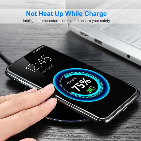 Chargeur sans fil Qi-Certifié Ultra-Slim 5W tampon de charge pour iPhone XS MAX/XR/XS/X/ 8/8 Pl