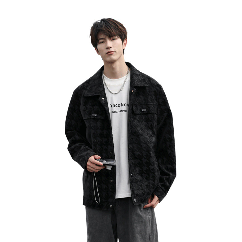 Veste en cuir PU cousu pour les hommes d'affaires