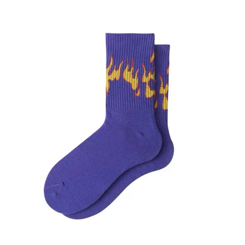 Chaussettes de Flamme Hommes et femmes Coton pur
