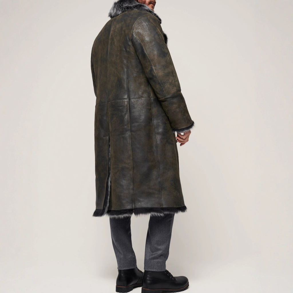 Manteau à manches longues pour hommes à deux seins