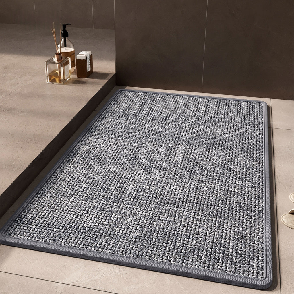 Tapis de porte d'entrée Tapis de bain antidérapant tissé en lin