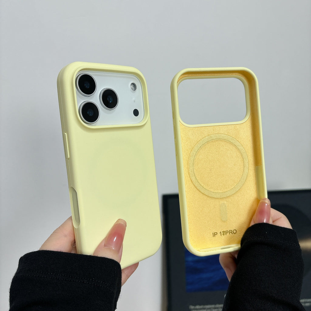 Boîtier de téléphone à charge magnétique liquide tout compris Ai Bouton résistant à la chute