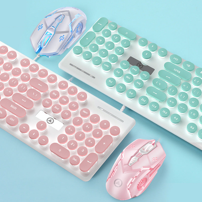 Punk Mechanical Keyboard Luminous Computer Notebook Accessories