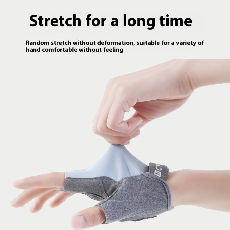 Demi-doigt mince exercice anti-entraînement Gants anti-dérapants